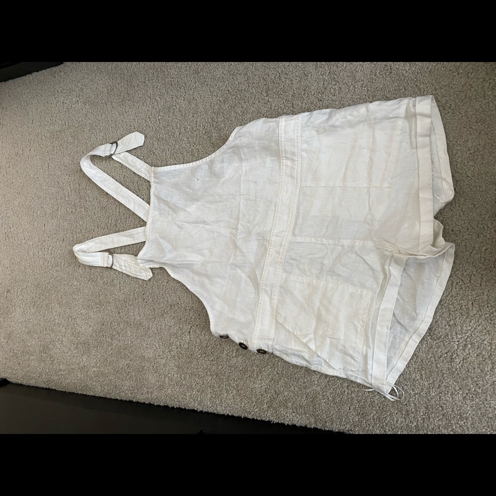 Seek, Adjustable White Short Overalls, Size M